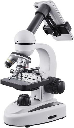 Microscope 2000x Monocular with Mobile Phone Clip On Glass Slide Optical in Kuwait