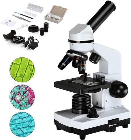2500X Microscopes Biological Educational with Slides Set Phone Adapter in Kuwait