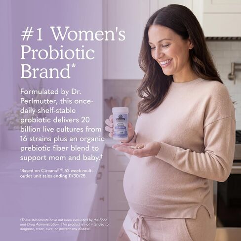 Garden of Life Dr. Formulated Probiotics Once Daily Prenatal - Acidophilus and Bifidobacteria Probiotic Support for Mom and Baby – Shelf Stable - Gluten, Dairy, and Soy-Free - 30 Vegetarian Capsules in Kuwait
