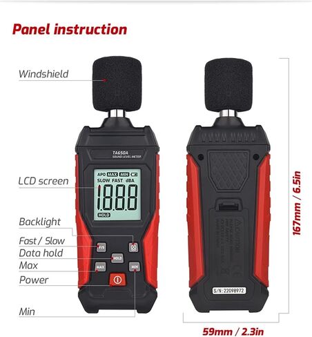 TA8123 200000Lux Digital Illuminance Lux Meter Display | Wide-range sensor measures illuminance in Lux or FC with clear display, data hold and portable operation in Kuwait