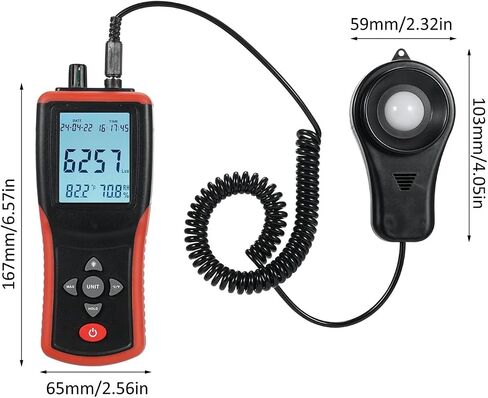 TL-603 Digital Illuminance Lux Meter LCD Display High Precision | Wide-range sensor measures illuminance in Lux or FC with clear display, data hold and portable operation in Kuwait
