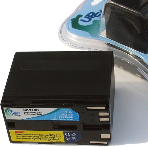 BP-970G 0972B002 Battery Replacement (7500mah, 7.4v, Li-ion) for Canon Camcorder - Compatible with Canon G10, Canon XL1, Canon GL2, Canon XL2, Canon XH-A1, Canon XF300, Canon XH A1, Canon GL1 | Compatible with Canon XF300, XH A1, GL1 - (7500mah, 7.4V, Li- in Kuwait