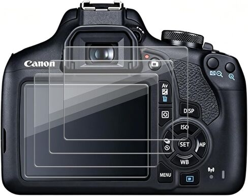 4-Pack for Canon EOS Rebel T7 T6 T5 2000D Camera Screen Protector,0.3mm Ultra-Thin 9H Hardness Tempered Glass, Full Coverage, LCD Display Film, HD Clear, Anti-Scratch, Bubble-Free in Kuwait