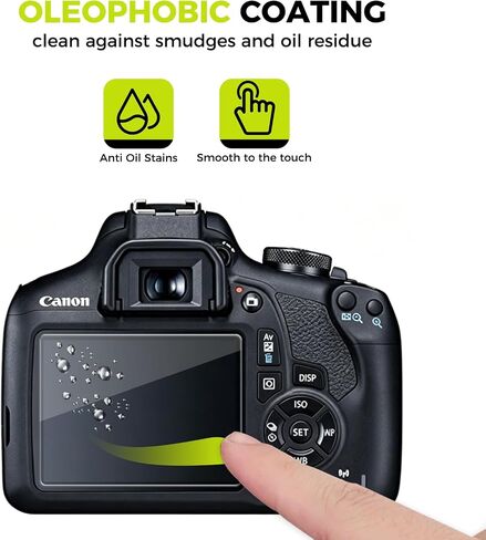 4-Pack for Canon EOS Rebel T7 T6 T5 2000D Camera Screen Protector,0.3mm Ultra-Thin 9H Hardness Tempered Glass, Full Coverage, LCD Display Film, HD Clear, Anti-Scratch, Bubble-Free in Kuwait