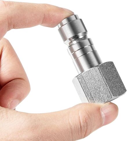 S-1818 1/2" FNPT G Style Plugs (5-Piece Set), Heavy Duty Case-Hardened Steel Air Compressor Fittings, High Flow Pneumatic Plug Compatible with G Style Couplers (99 SCFM, 300 PSI) in Kuwait