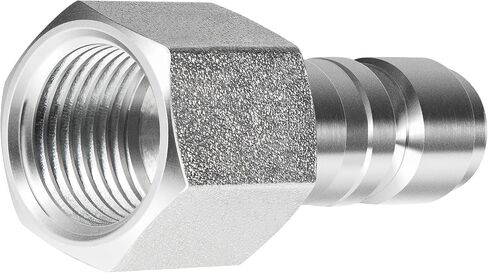 S-1818 1/2" FNPT G Style Plugs (5-Piece Set), Heavy Duty Case-Hardened Steel Air Compressor Fittings, High Flow Pneumatic Plug Compatible with G Style Couplers (99 SCFM, 300 PSI) in Kuwait