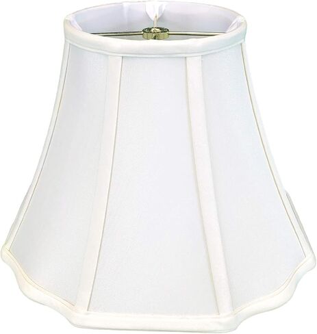 Royal Designs, Inc. Flare Bottom Outside Corner Scallop Lamp Shade, BS-701-14WH, White, 8 x 14 x 11 in Kuwait