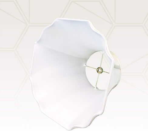 Royal Designs, Inc. Flare Bottom Outside Corner Scallop Lamp Shade, BS-701-14WH, White, 8 x 14 x 11 in Kuwait