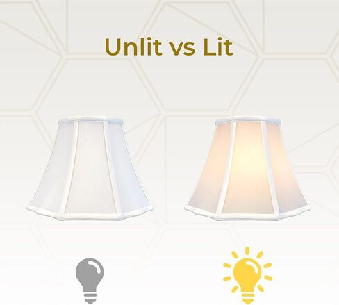Royal Designs, Inc. Flare Bottom Outside Corner Scallop Lamp Shade, BS-701-14WH, White, 8 x 14 x 11 in Kuwait