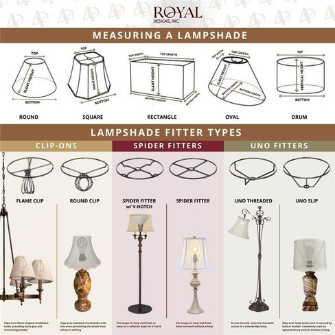 Royal Designs, Inc. Flare Bottom Outside Corner Scallop Lamp Shade, BS-701-14WH, White, 8 x 14 x 11 in Kuwait