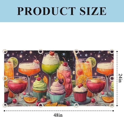 Cartoon Cupcakes Fluorescent Light Covers, 4x2 Feet Magnetic Light Filters for Classroom Office, 1 Pc Funny Cute Food Starry Sky Pink Shades Covers for Ceiling Lights Drop Home Decor in Kuwait