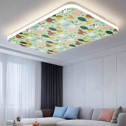 Cartoon Farm Magnetic Fluorescent Light Covers for Ceiling Lights 2x4 Ft,Funny Cow Horse Sheep Pig Chicken Trees Office Classroom Kitchen Drop Ceiling Light Covers Lighting Filters Shade Panel 3 Packs in Kuwait