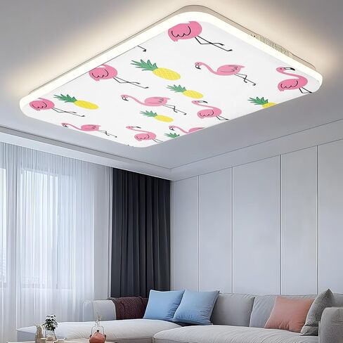 Pink Flamingo Tropical Magnetic Fluorescent Light Covers for Ceiling Lights 2x4 Ft,Summer Pineapple Funny Cartoon Office Classroom Kitchen Drop Ceiling Light Covers Lighting Filters Shade Panel 2Packs in Kuwait