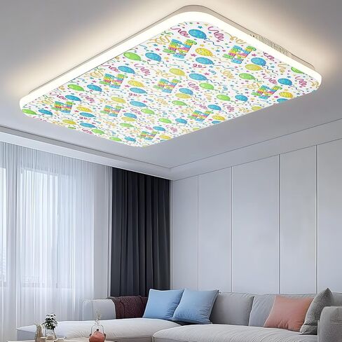 Happy Birthday Magnetic Fluorescent Light Covers for Ceiling Lights 2x4 Ft,Cartoon Funny Coloured Ribbon Balloon Office Classroom Kitchen Drop Ceiling Light Covers Lighting Filters Shade Panel 3 Packs in Kuwait
