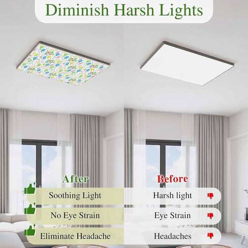 Happy Birthday Magnetic Fluorescent Light Covers for Ceiling Lights 2x4 Ft,Cartoon Funny Coloured Ribbon Balloon Office Classroom Kitchen Drop Ceiling Light Covers Lighting Filters Shade Panel 3 Packs in Kuwait