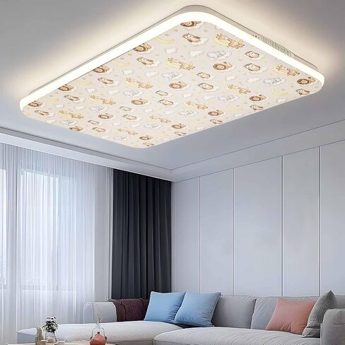 Cartoon Animals Magnetic Fluorescent Light Covers for Ceiling Lights 2x4 Ft,Cute Giraffe Elephant Lions Owl Moon Office Classroom Kitchen Drop Ceiling Light Covers Lighting Filters Shade Panel 2 Packs in Kuwait