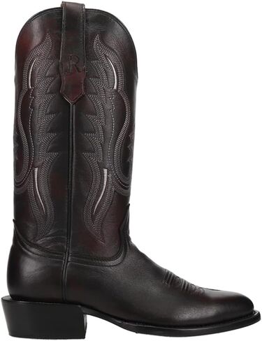 R. Watson Men's Black Cherry Brush Off Round Toe Cowboy Boot in Kuwait