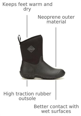 MUCK Women's Muckster II Mid Boot, Black, Size 7(M) in Kuwait