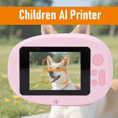 FTVOGUE AI Printer Voice Sticker Photo Printer AI Voice Chat 2.8 Inch Touch Screen with Recognition 30M Species 200 300DPI for Home Study Office Label Making in Kuwait