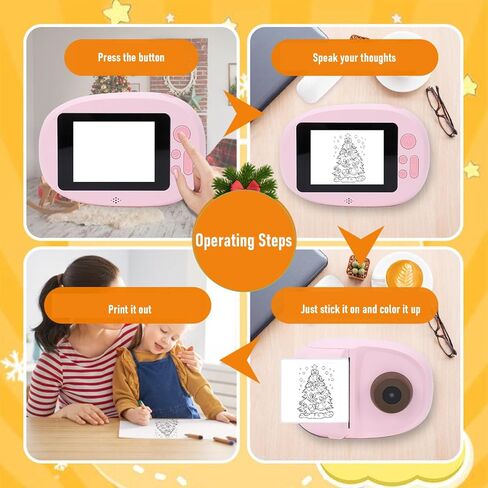 FTVOGUE AI Printer Voice Sticker Photo Printer AI Voice Chat 2.8 Inch Touch Screen with Recognition 30M Species 200 300DPI for Home Study Office Label Making in Kuwait