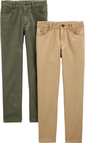 Simple Joys by Carter's Baby Boys' 2-Pack Twill Pants in Kuwait