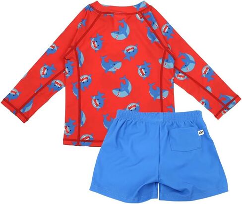 ZOOCCHINI Baby & Toddler Boys Swim Set – UPF 50+ Protection – Long Sleeve Rash Guard Shirt and Trunks in Kuwait