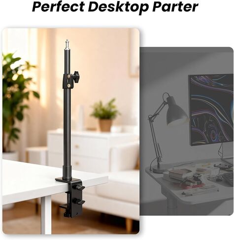 2Pack Streaming Key Light, LED Video Light Dimmable Bi-Color 3200-5600k Video Conference Lighting with Gooseneck Tubes Desk Light for Stream/Podcast/Gaming/Zoom Meetings/Broadcast/YouTube in Kuwait