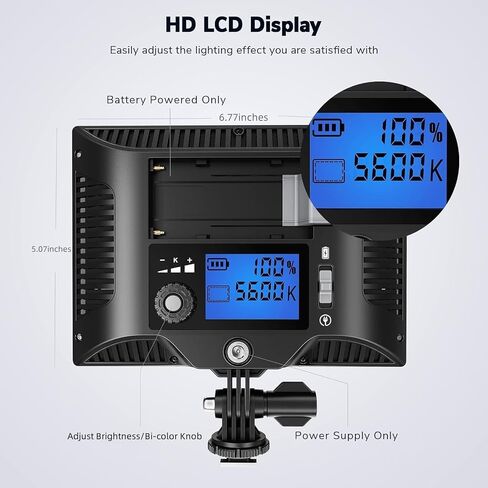 2Pack Streaming Key Light, LED Video Light Dimmable Bi-Color 3200-5600k Video Conference Lighting with Gooseneck Tubes Desk Light for Stream/Podcast/Gaming/Zoom Meetings/Broadcast/YouTube in Kuwait