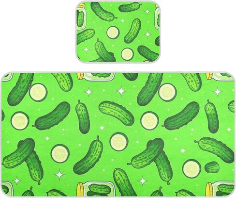 Funny Green Cucumbers Cooling Baby Waterproof Crib Mattress Cover 28" x 52" Washable Pads for Bed Washable for Baby&Toddler in Kuwait