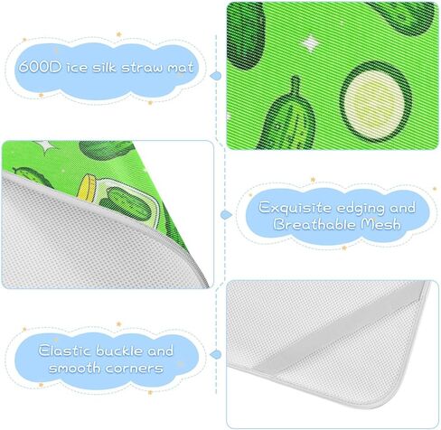 Funny Green Cucumbers Cooling Baby Waterproof Crib Mattress Cover 28" x 52" Washable Pads for Bed Washable for Baby&Toddler in Kuwait