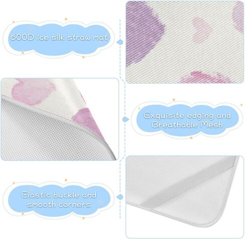 Valentine's Purple Heart Cooling Baby Waterproof Mattress 28" x 52" Reusable Bed Pads Disposable for Kids, Adult in Kuwait