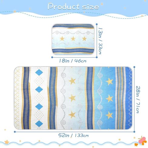 Bohemian Colored Lines Cooling Baby Waterproof Crib Mattress pad 28" x 52" Absorbent Mattress Protector pad for Baby&Toddler in Kuwait