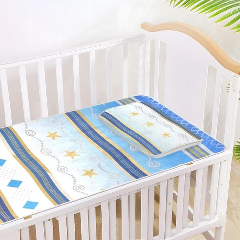 Bohemian Colored Lines Cooling Baby Waterproof Crib Mattress pad 28" x 52" Absorbent Mattress Protector pad for Baby&Toddler in Kuwait