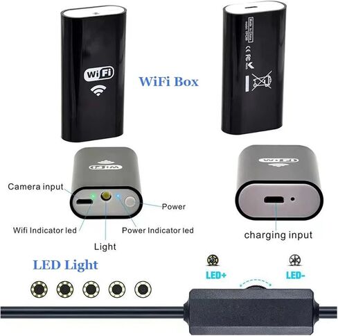 Underwater Fishing Camera 8 LED Night Vision Wireless Connection IP68 Waterproof Fish Shape Boat Ice Accessories in Kuwait