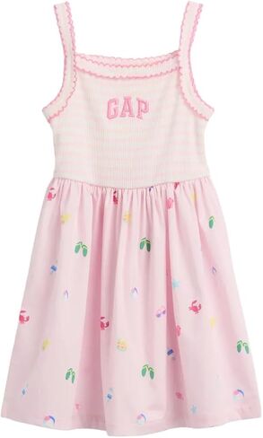 Gap Baby Girls' Knit to Woven Logo Dress in Kuwait
