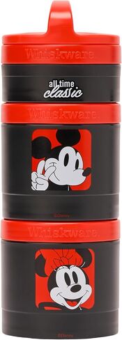 Whiskware Disney Pixar Stackable Snack Containers for Kids and Toddlers, 3 Stackable Snack Cups for School and Travel, Cars Lightning McQueen and Mater in Kuwait