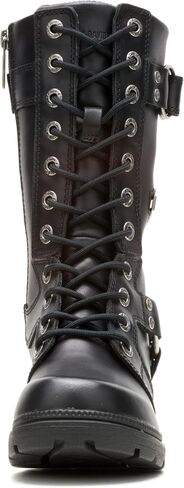 Harley-Davidson FOOTWEAR Womens Eda Zippered Motorcycle Casual Boots Mid Calf Low Heel 1-2" in Kuwait