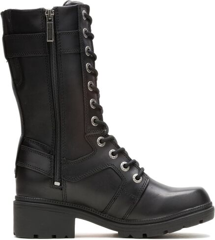 Harley-Davidson FOOTWEAR Womens Eda Zippered Motorcycle Casual Boots Mid Calf Low Heel 1-2" in Kuwait