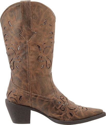 ROPER Womens Chloe Snip Toe Casual Boots Mid Calf Mid Heel 2-3" - Brown in Kuwait