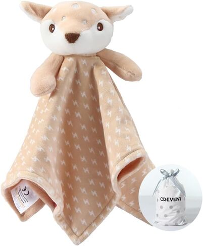 CREVENT Cozy Plush Baby Security Blanket, Loveys for Baby Girls and Boys, Birthday (Brown Deer) in Kuwait
