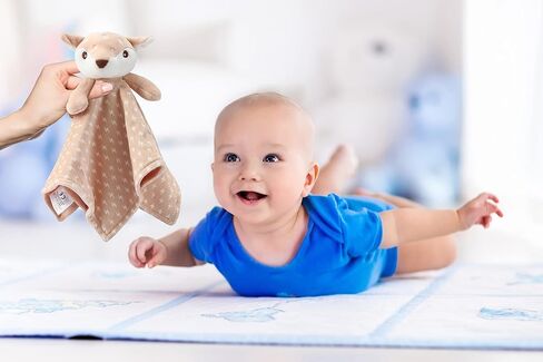 CREVENT Cozy Plush Baby Security Blanket, Loveys for Baby Girls and Boys, Birthday (Brown Deer) in Kuwait
