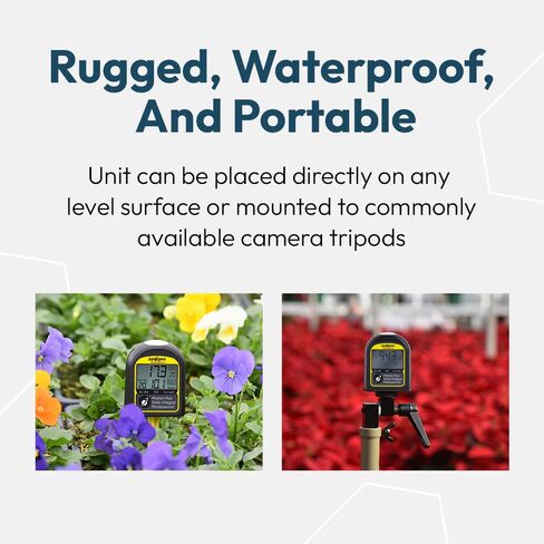 DLI-400 PAR, Daily Light Integral, and Photoperiod Meter - PAR 400-700 nm (Sunlight Only) Light Measurement Tool for Plants & Agriculture in Kuwait