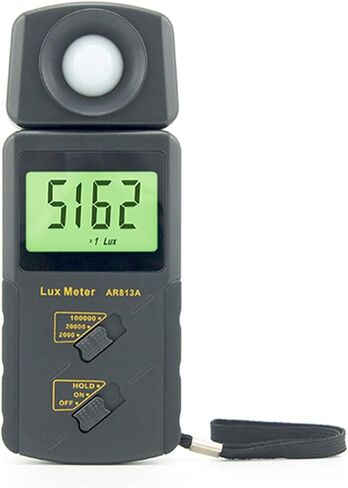 Illuminance Meter, Handheld LCD Screen Digital Illuminance Meter 1~100.000lux Illuminance Meter Solar Radiation Monitor for Farms, Shopping Malls in Kuwait