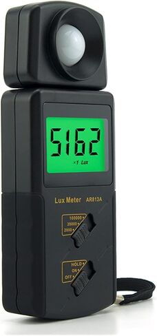 Illuminance Meter, Handheld LCD Screen Digital Illuminance Meter 1~100.000lux Illuminance Meter Solar Radiation Monitor for Farms, Shopping Malls in Kuwait