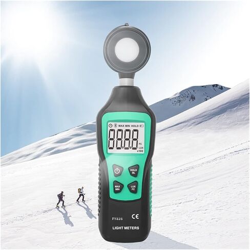 Light Meter Digital Light Meter Handheld Light Meter with LCD Backlight FY836 Suitable for Home, Agriculture, Warehouse, Farm, Stage, Stadium, Outdoor Mountain Climbing in Kuwait