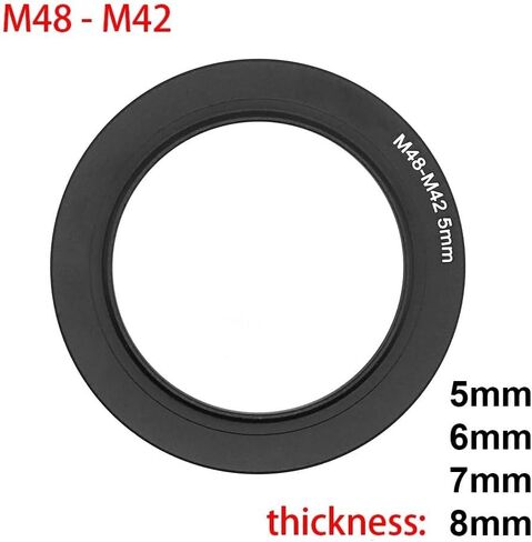 M48-M42 M48 (48x0.75mm) to M42 (42x0.75mm) Female to Male Thickness 5mm 6mm 7mm 8mm(6mm Thickness) in Kuwait