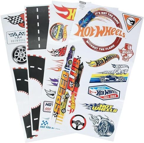 Paladone Hot Wheels Wall Stickers Officially Licensed Kids Room Wall Decals, Reusable Toy Car Track, Playroom Wall Sticker Decorations, Speedway Roads Bedroom Decor for Boys & Girls in Kuwait
