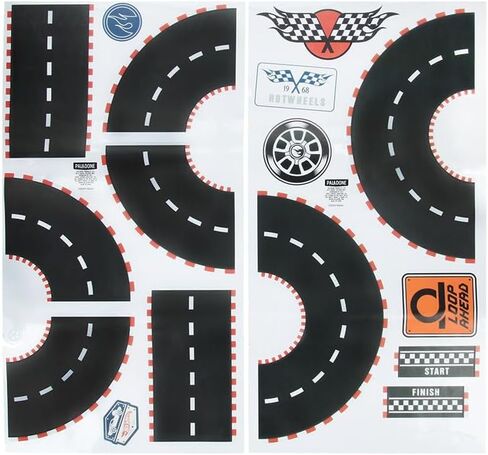 Paladone Hot Wheels Wall Stickers Officially Licensed Kids Room Wall Decals, Reusable Toy Car Track, Playroom Wall Sticker Decorations, Speedway Roads Bedroom Decor for Boys & Girls in Kuwait