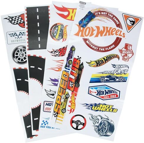 Paladone Hot Wheels Wall Stickers Officially Licensed Kids Room Wall Decals, Reusable Toy Car Track, Playroom Wall Sticker Decorations, Speedway Roads Bedroom Decor for Boys & Girls in Kuwait