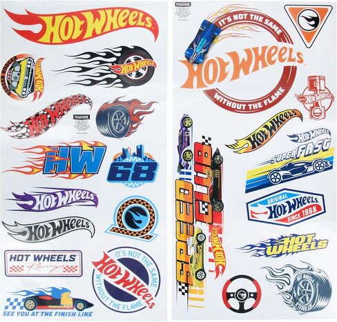 Paladone Hot Wheels Wall Stickers Officially Licensed Kids Room Wall Decals, Reusable Toy Car Track, Playroom Wall Sticker Decorations, Speedway Roads Bedroom Decor for Boys & Girls in Kuwait